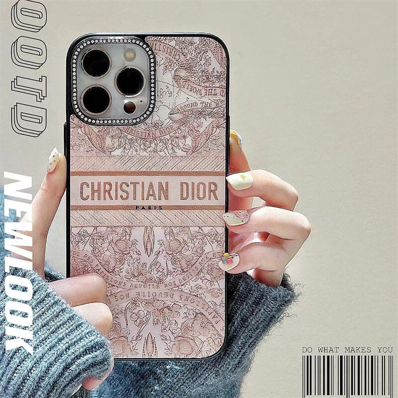 dior iphone ケース ピンク ディオール iphone15/15pro ケース 